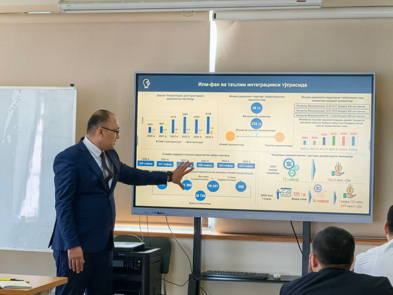 Yoshlarni ilm fanga qiziqtirish mavzusida seminar trening