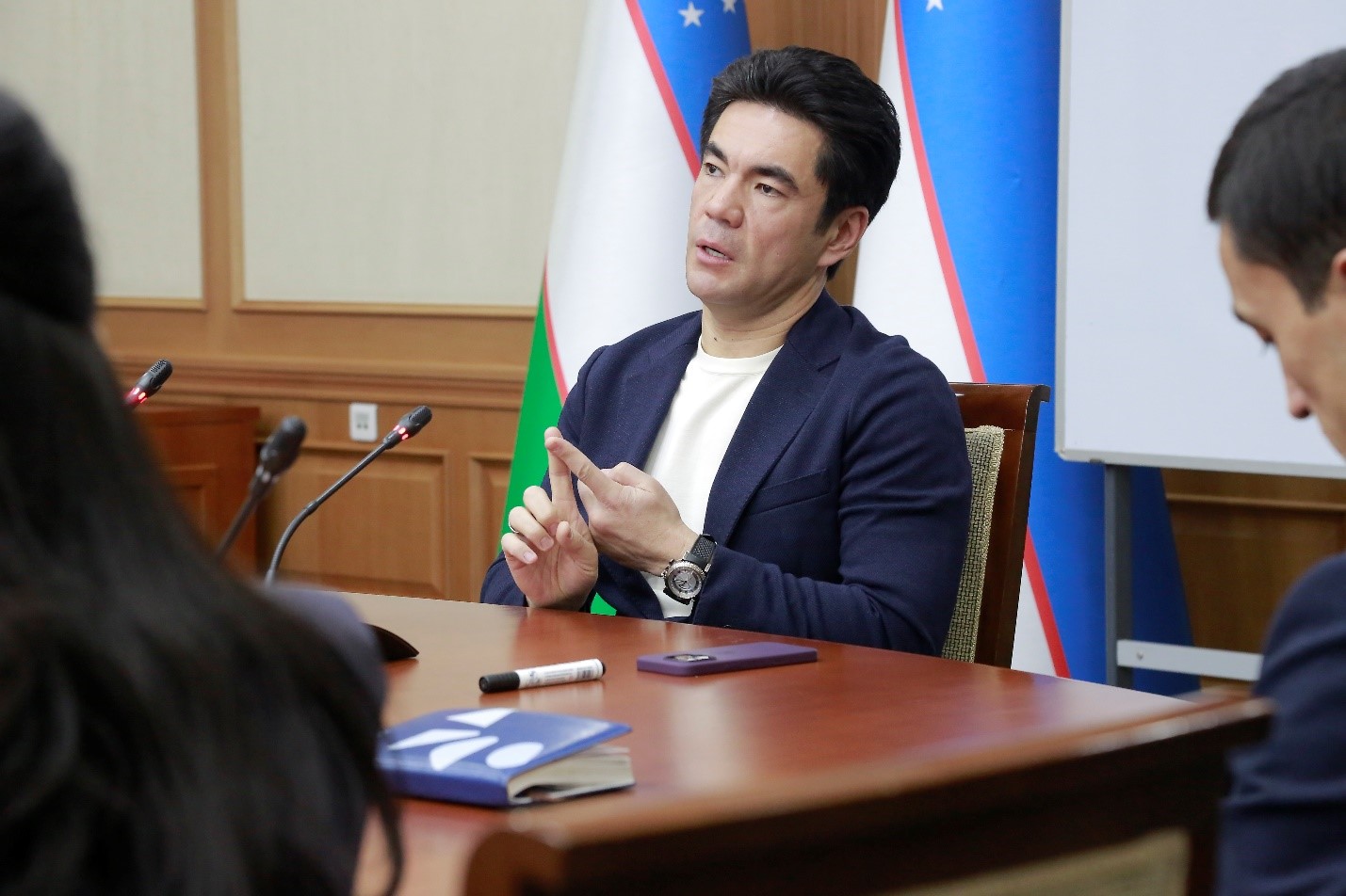 Была организована круглый стол с основателем компании «Murad Buildings» Муродом Назаровым.